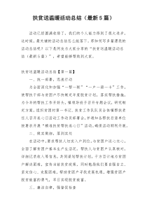 扶贫送温暖活动总结（最新5篇）