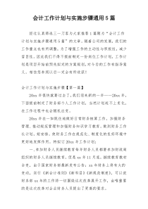 会计工作计划与实施步骤通用5篇