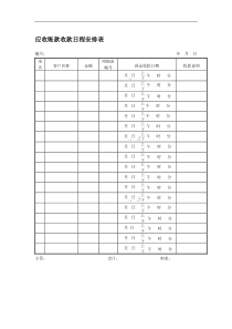 应收账款收款日程安排表