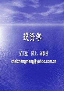 01章投资概述