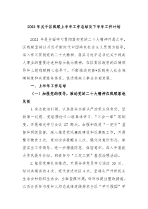 2023年关于区残联上半年工作总结及下半年工作计划
