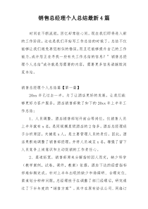 销售总经理个人总结最新4篇