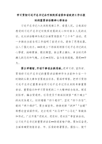 学习贯彻习近平总书记在听取陕西省委和省政府工作汇报时的重要讲话精神心得体会