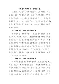 乡镇老年科技协会工作情况汇报