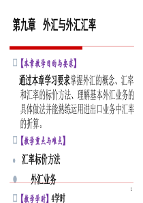 第九章外汇与汇率