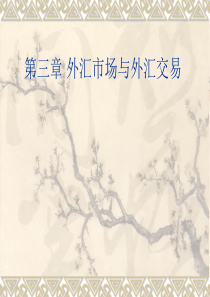 第三章 外汇市场与外汇交易