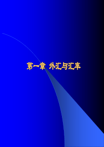 第章外汇与汇率
