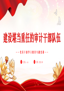 党课PPT：建设堪当重任的审计干部队伍