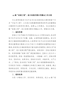 xx镇政绩工程统计造假问题专项整治工作方案