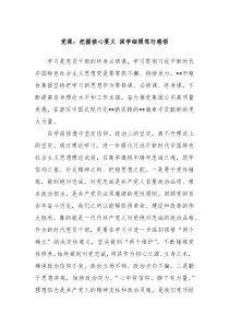 党课把握核心要义深学细照笃行感悟