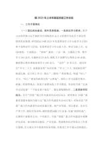 镇2023年上半年基层党建工作总结