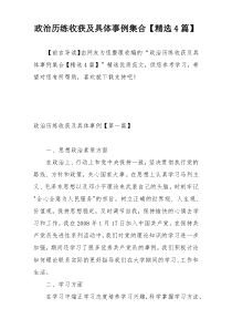 政治历练收获及具体事例集合【精选4篇】