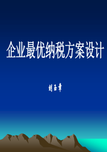 企业最优纳税方案设计--独立纳税方案的编制方法（PPT 128页）aim