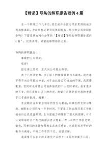 【精品】导购的辞职报告范例4篇