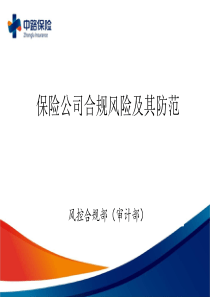保险公司合规风险及其防范（23P）PPT模板