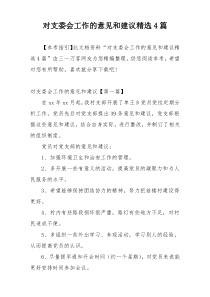 对支委会工作的意见和建议精选4篇