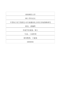 中国东方电气集团公司开拓越南电力项目市场策略研究