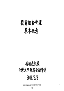 投资组合管理基本概念ppt49