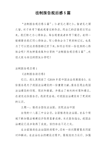 法制报告观后感5篇