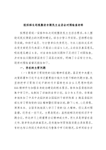 组织部长巡视整改专题民主生活会对照检查材料