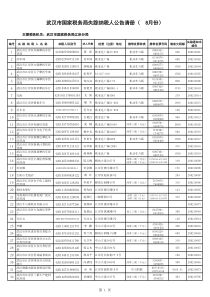 武汉市国家税务局失踪纳税人公告清册(
