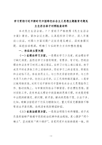 学习贯彻习近平新时代中国特色社会主义思想主题教育专题民主生活会班子对照检查材料