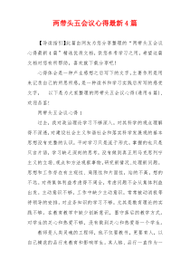 两带头五会议心得最新4篇