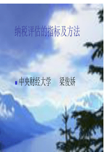 纳税评估基本指标与方法,梁俊娇