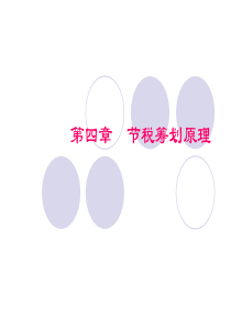 节税筹划原理