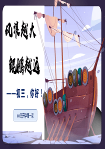 初三你好九年级暑假开学第一课(PPT模板)