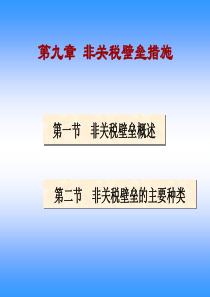 非关税壁垒措施