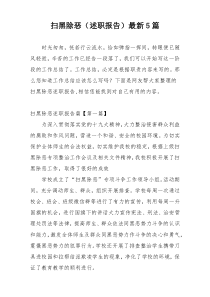 扫黑除恶（述职报告）最新5篇