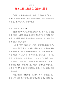 课改工作总结范文【最新4篇】