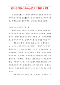 行动学习法心得体会范文【最新4篇】