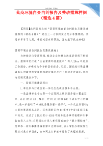 营商环境自查自纠报告及整改措施样例（精选4篇）