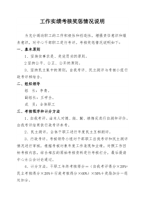 工作实绩考核奖惩情况说明