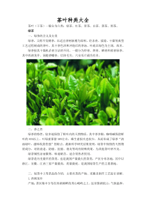 茶叶种类大全