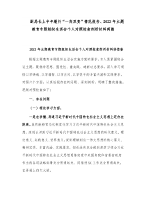 副局长上半年履行“一岗双责”情况报告、2023年主题教育专题组织生活会个人对照检查剖析材料两篇