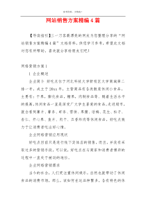 网站销售方案精编4篇