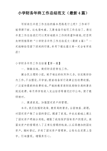 小学财务年终工作总结范文（最新4篇）