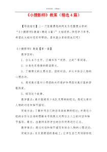 《小摄影师》教案（精选4篇）