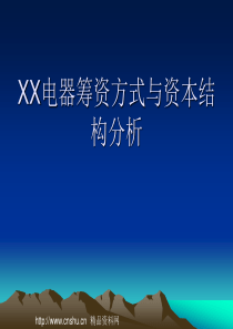 XX电器筹资方式与资本结构分析(ppt30)