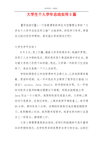 大学生个人学年总结实用5篇