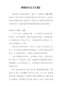 排练的日记【4篇】