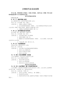 乡镇党代会会议流程