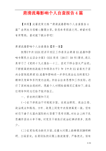 肃清流毒影响个人自查报告4篇