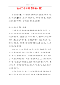 驻点工作方案【精编4篇】