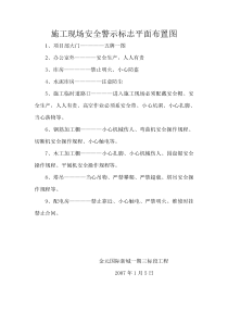 施工现场安全警示标志平面布置图