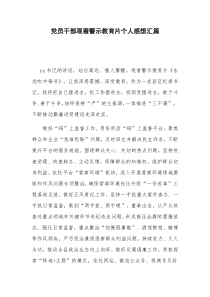 党员干部观看警示教育片个人感想汇篇