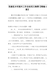 党建促乡村振兴工作总结范文集聚【精编4篇】